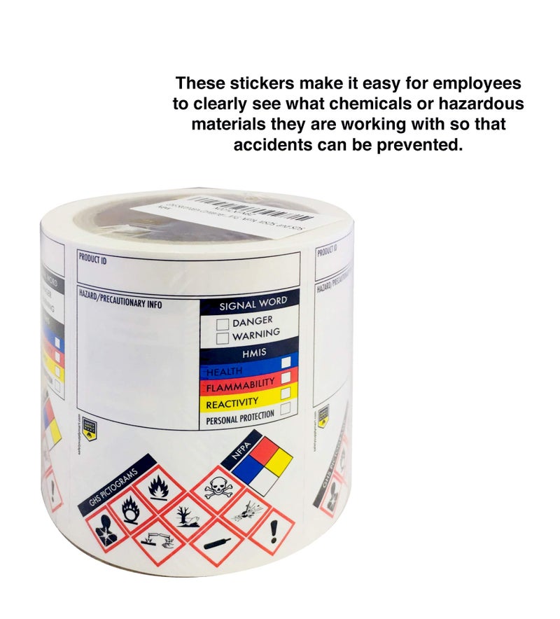 Safety Supply Mart Safety Data Sheet Stickers/MSDS Stickers, 3" x 4", Roll of 250, Tough Tear-Proof, Right To Know- Chemical Identifying and Marking Sticker Decals - Image 2